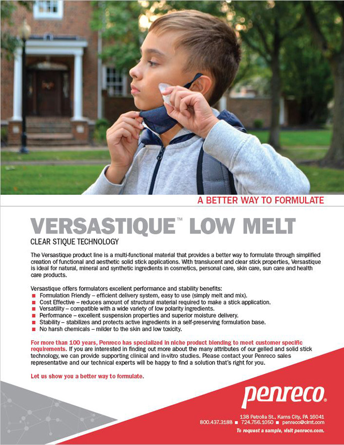 Versastique Low Melt Brochure